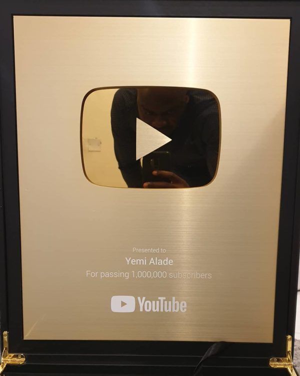 Yemi Alade Golden Play Button