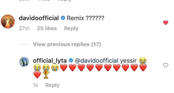 Davido confirm lyta monalisa remix